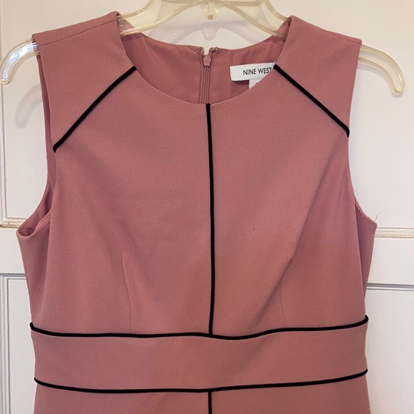 NINE WEST MAUVE PINK SHIFT DRESS SHEATH DRESS SZ 2 CAREER DRESS NEW WITH TAGS - Picture 2 of 12